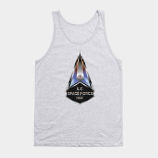 Space Force Official Service Patch -Metallic Colored Version Tank Top